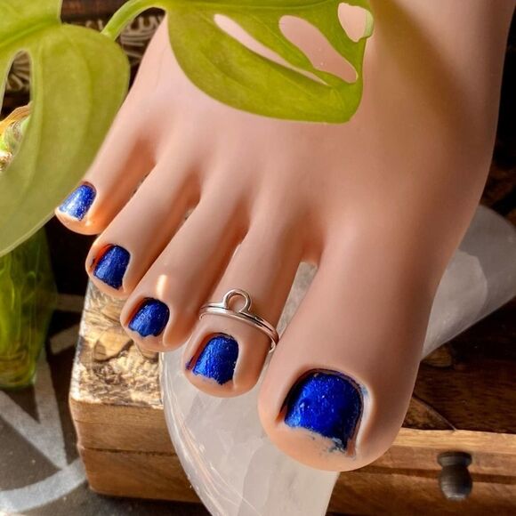 Libra Sterling Silver Toe Ring Midi Ring - Picture 1 of 5